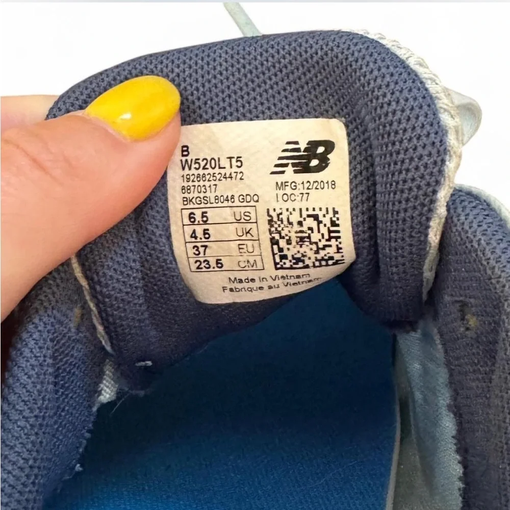New Balance Light and Dark Blue Athletic Sneakers - Picture 6 of 6